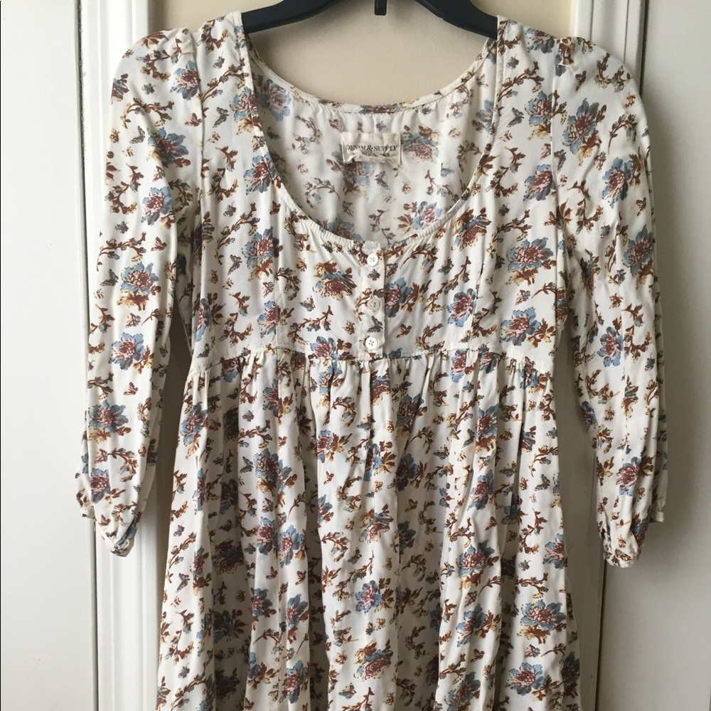 Denim & Supply mid sleeve low neck dress